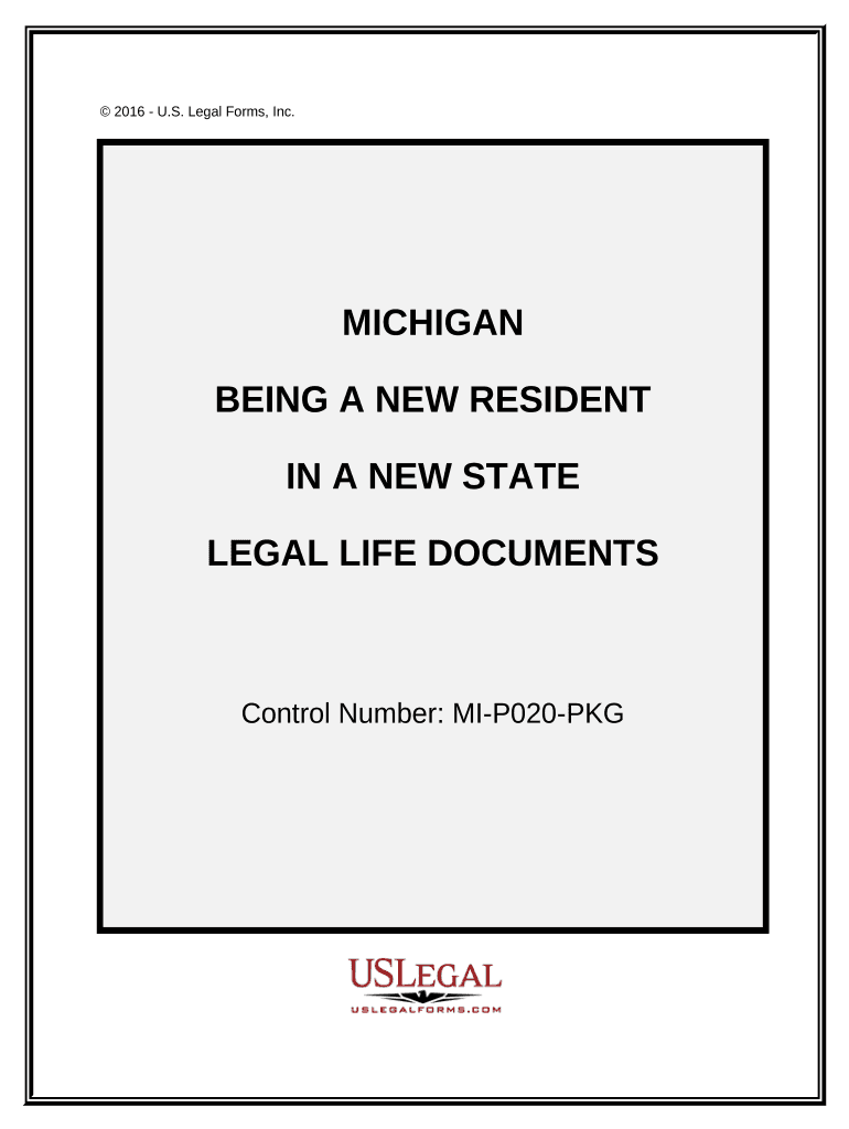 New State Resident Package Michigan  Form