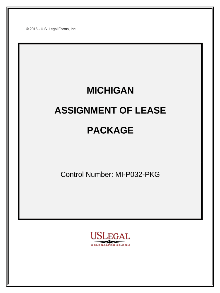 Assignment of Lease Package Michigan  Form