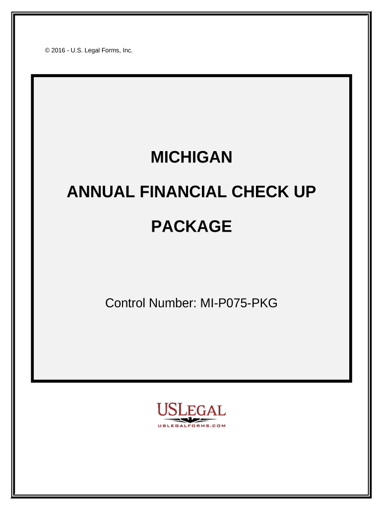 Annual Financial Checkup Package Michigan  Form