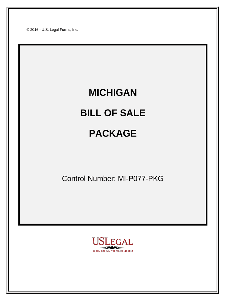 Michigan Bill Sale Template  Form