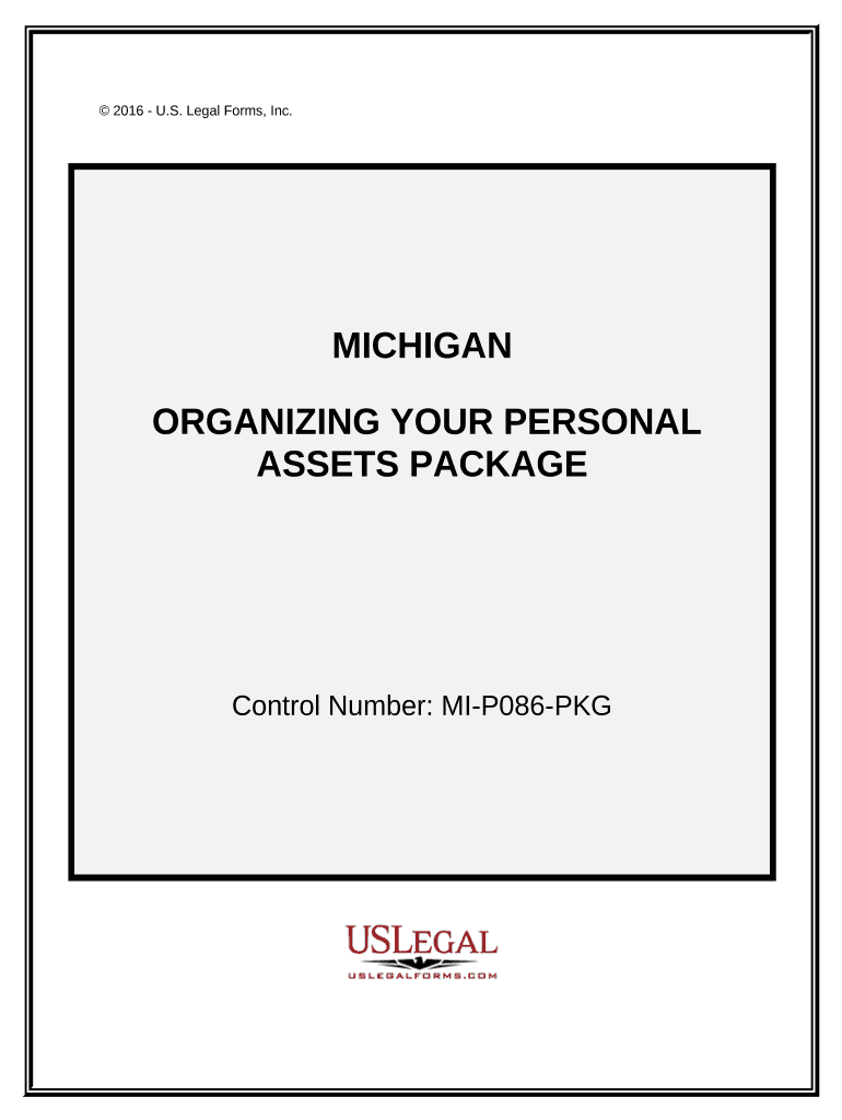 Organizing Your Personal Assets Package Michigan  Form