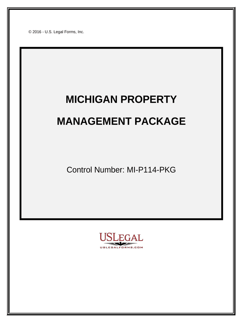 Michigan Property Management Package Michigan  Form