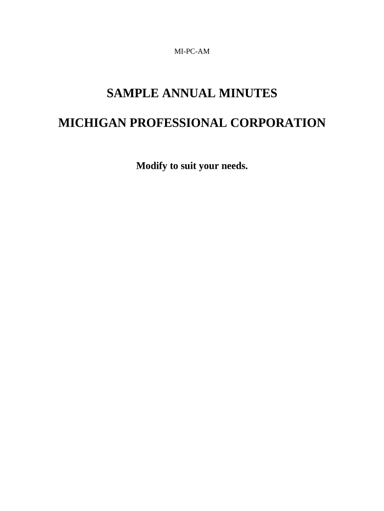 Michigan Annual Corporation  Form