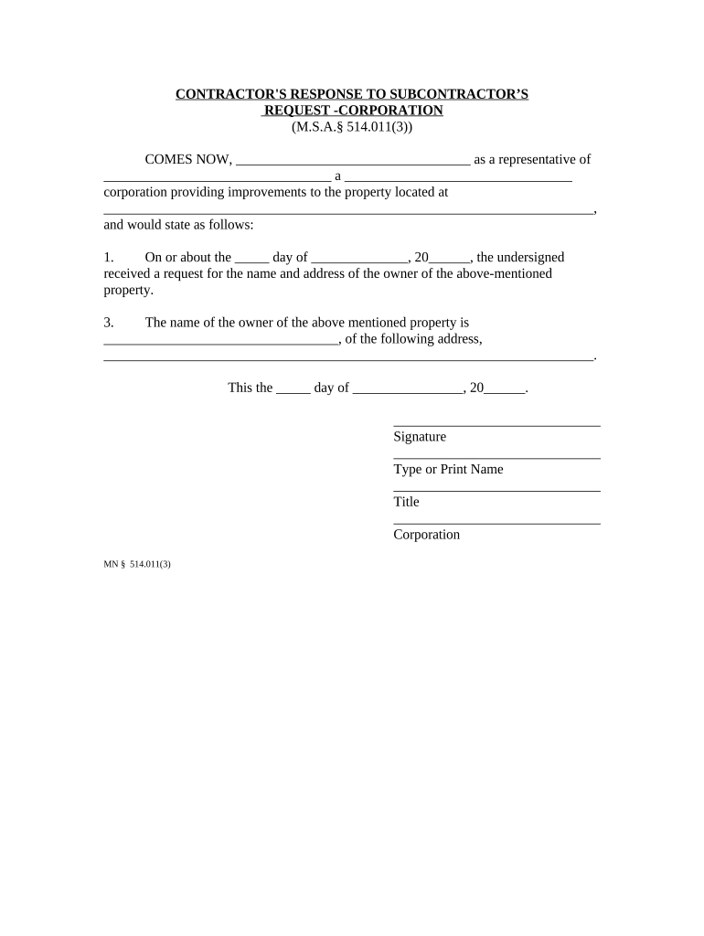 Mn Response  Form