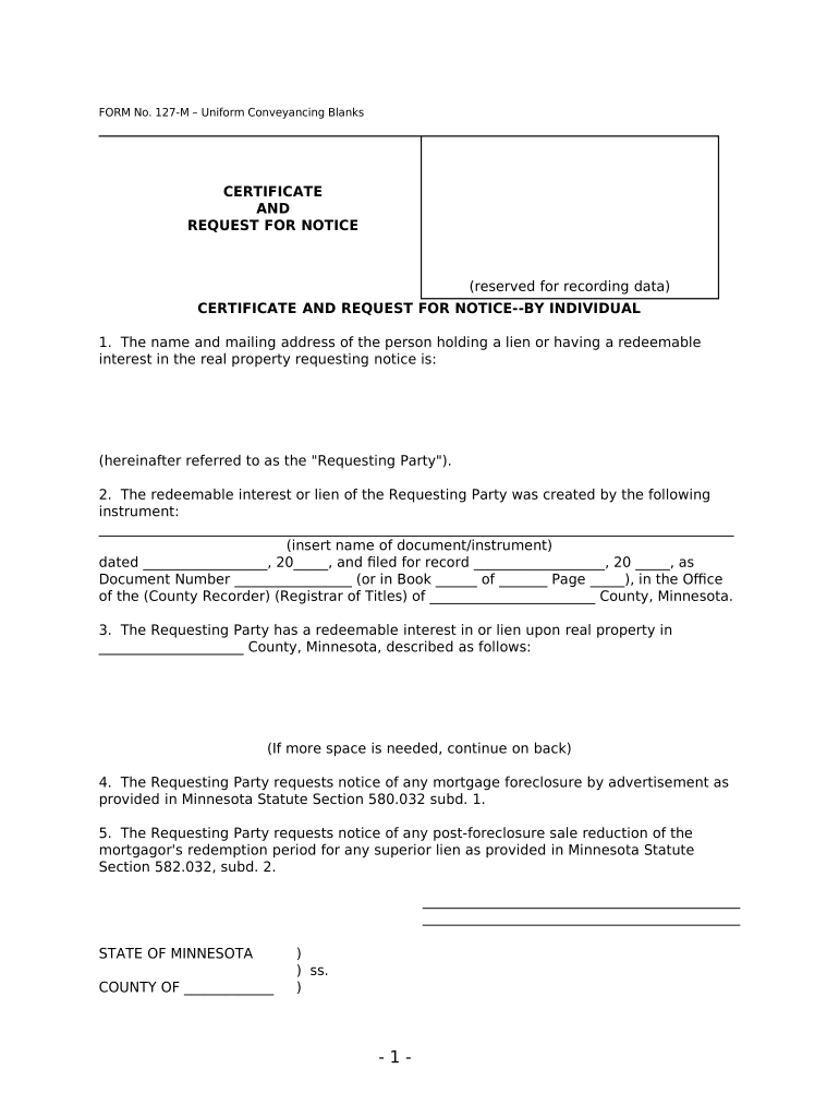 Minnesota Request  Form