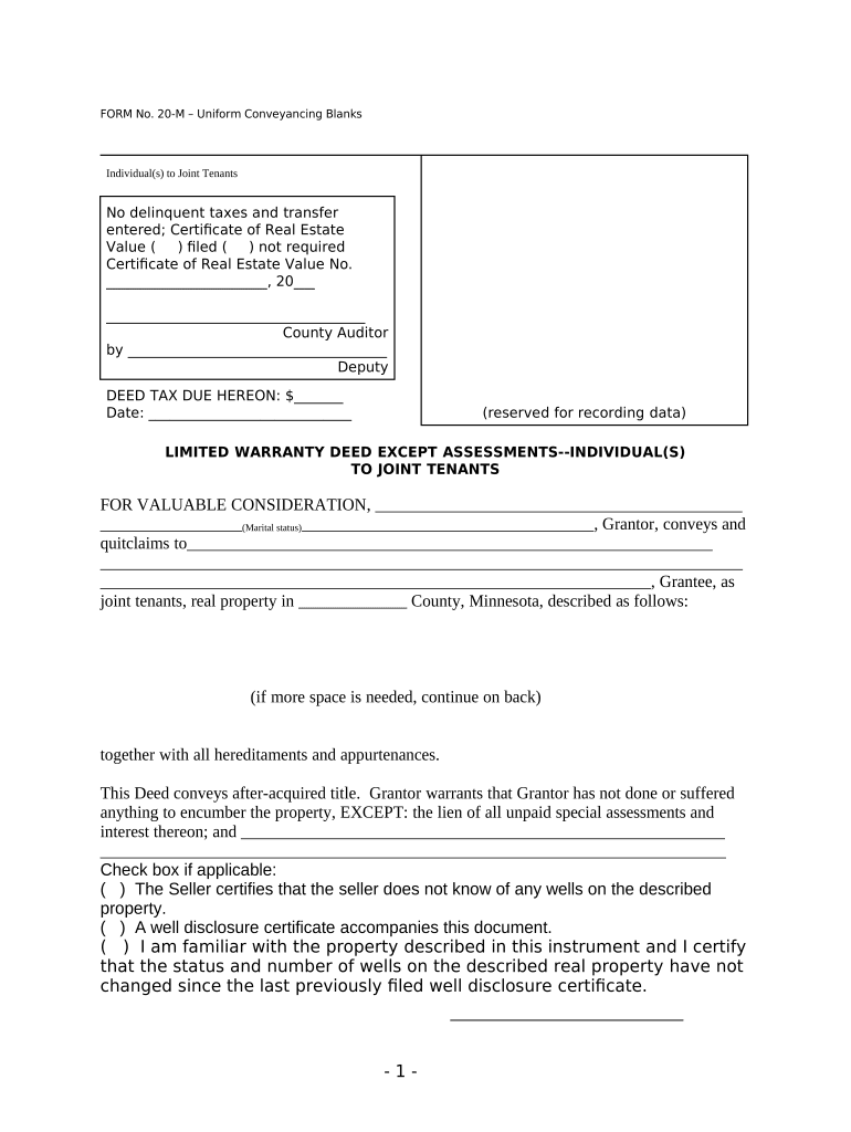 Mn Warranty Deed  Form