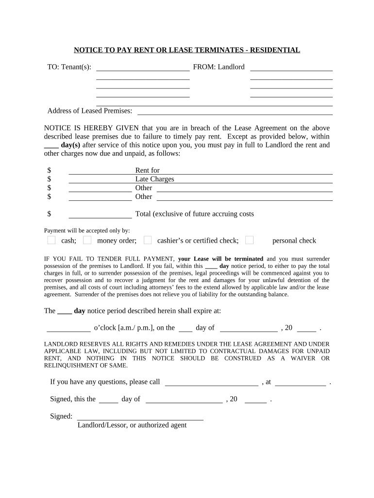 Mn Pay Rent  Form