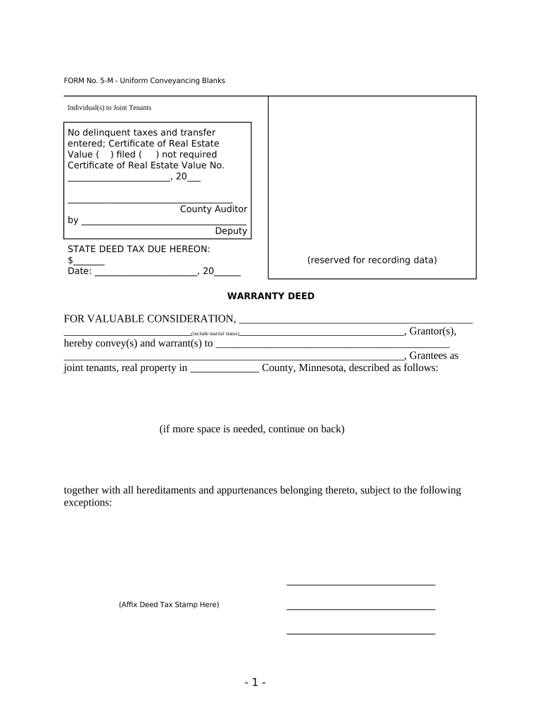 Warranty Deed Joint Form