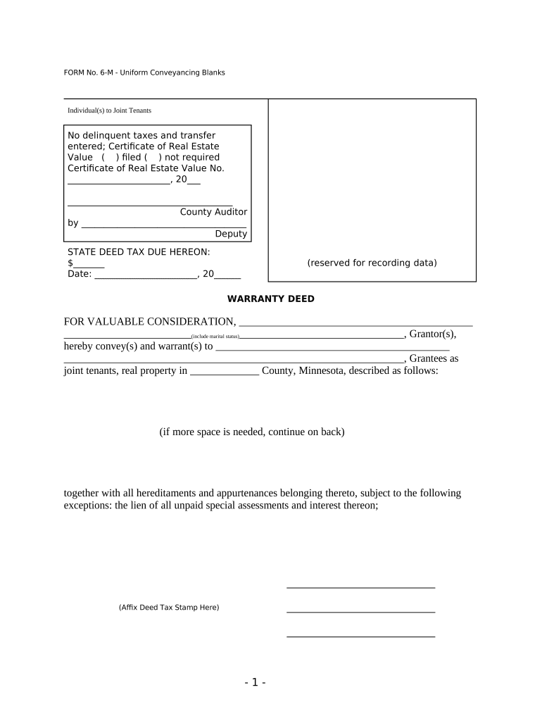 Minnesota M 1  Form