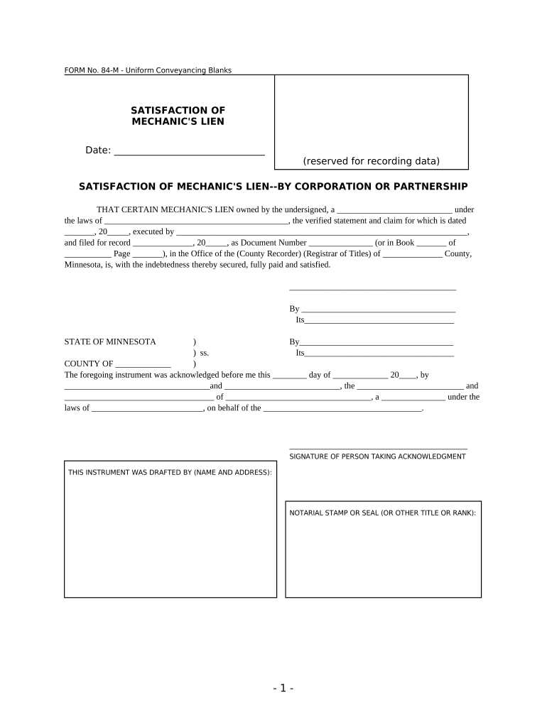 Minnesota Entity  Form