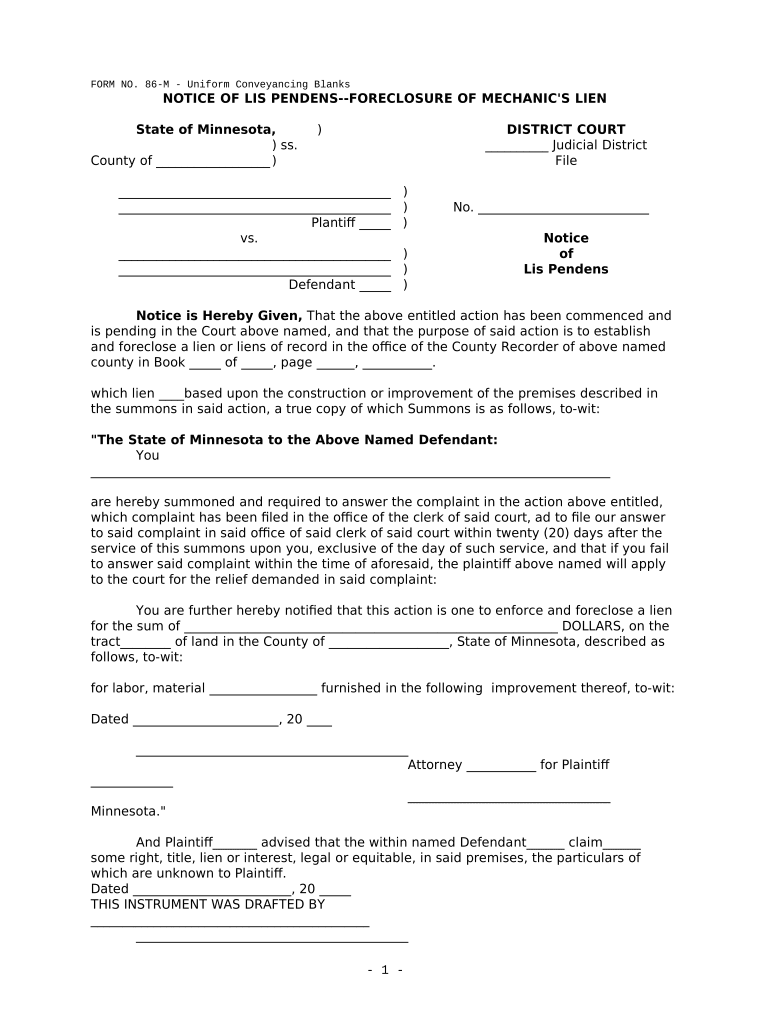 Fill and Sign the Justia Notice of Lis Pendens Foreclosure of Mechanics Form