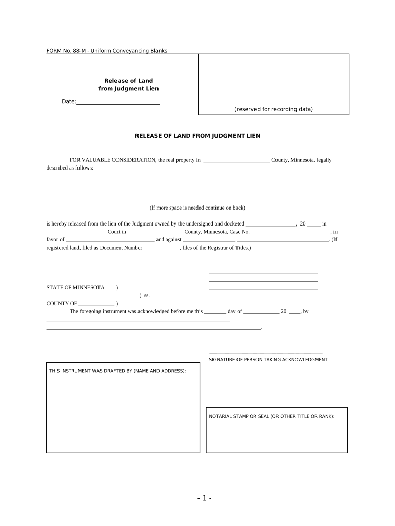 Land Judgment  Form