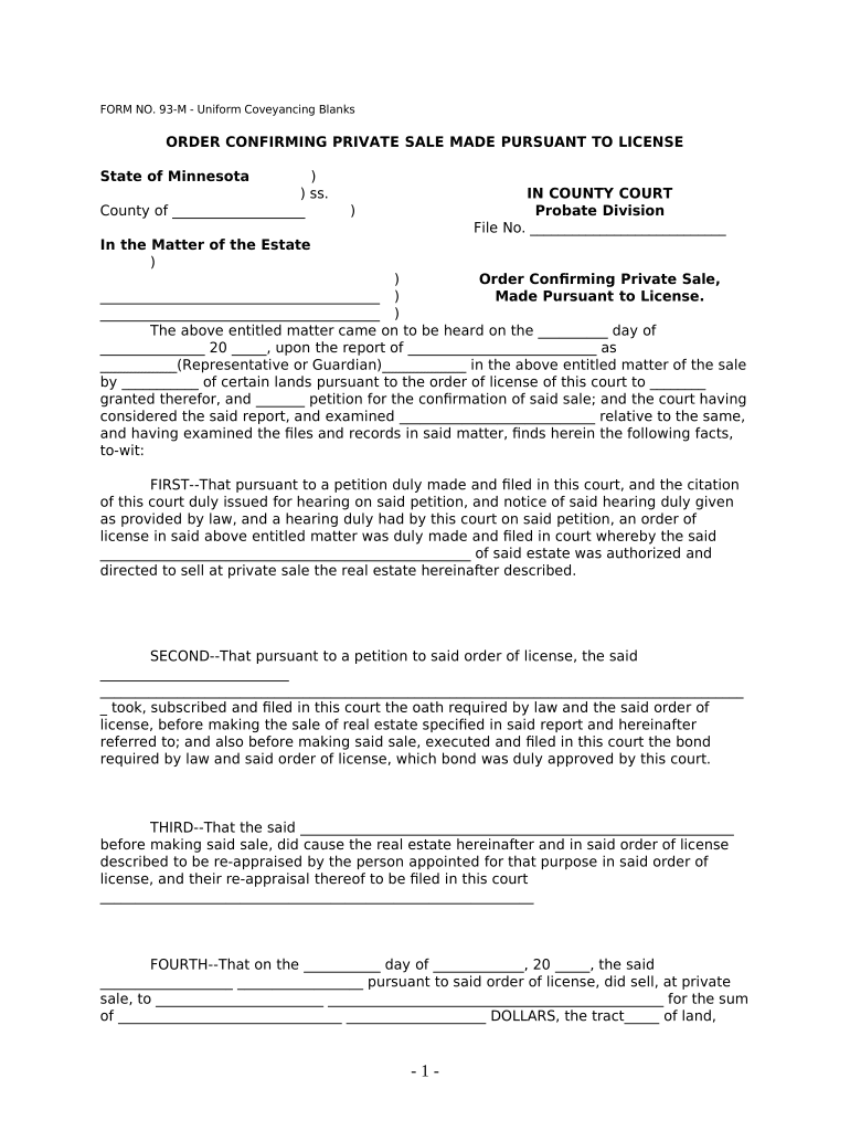 Mn Private Sale  Form