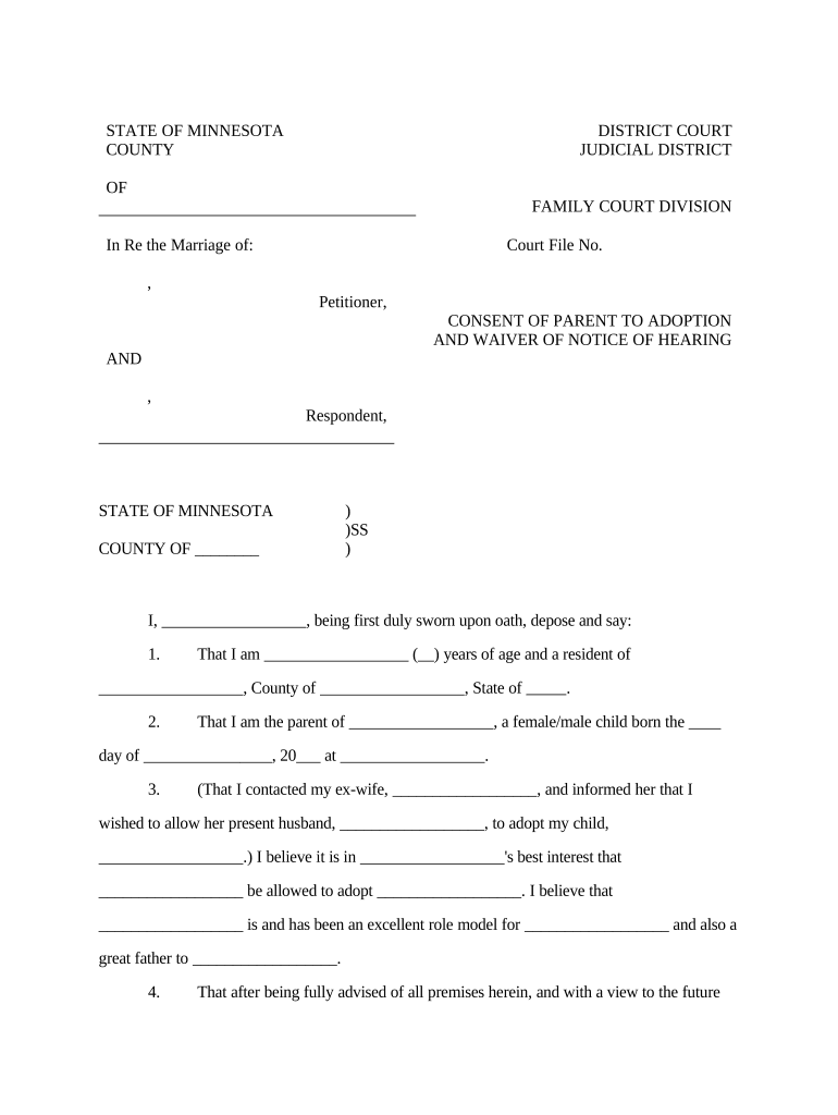 Consent Parent Adoption Form