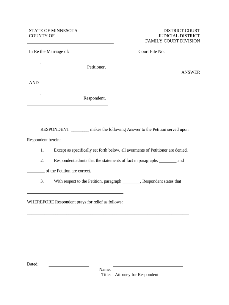 Mn District Court  Form