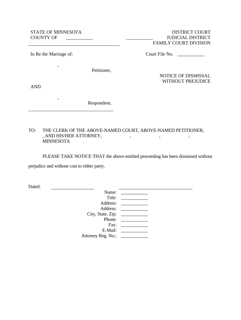 Notice Dismissal  Form