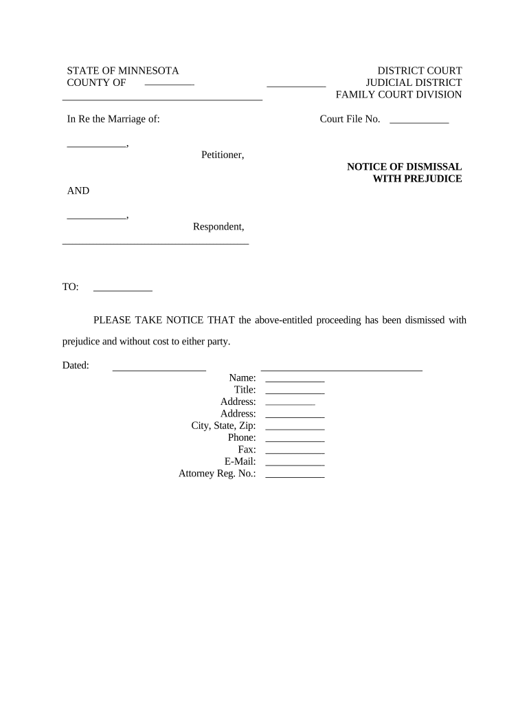 Dismissal with  Form