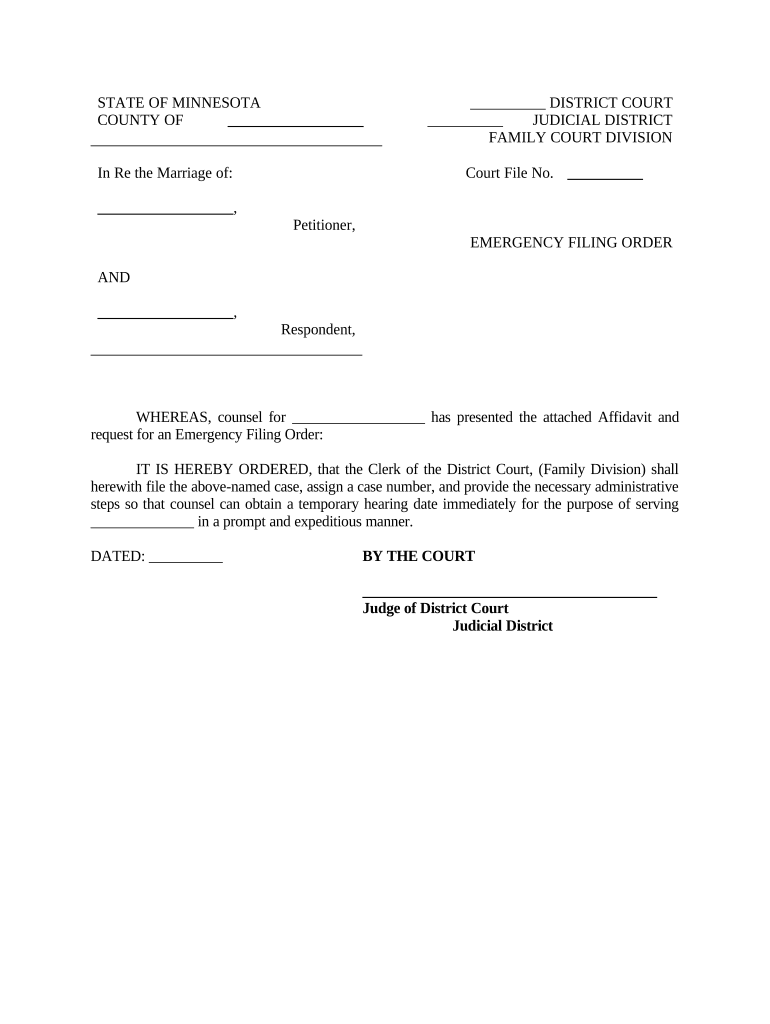 Emergency Hearing  Form