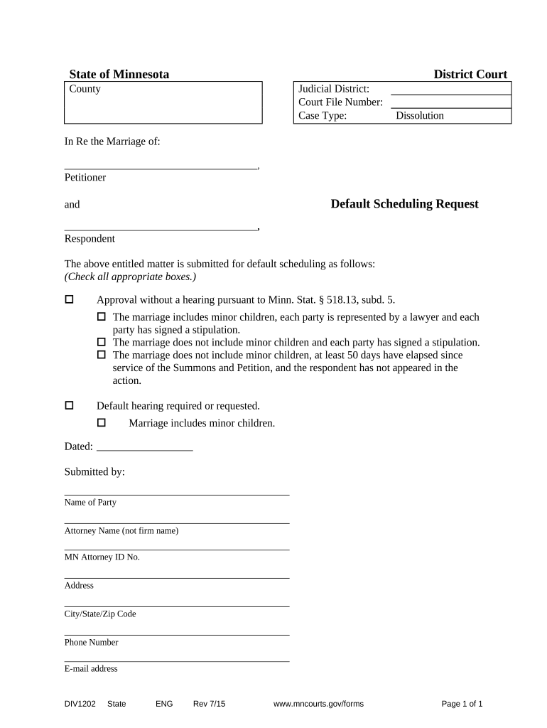 Minnesota Request  Form