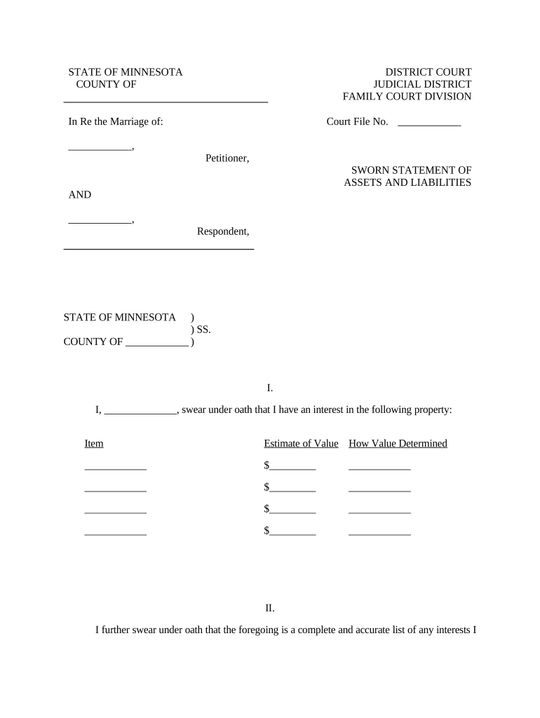 Sworn Statement Form