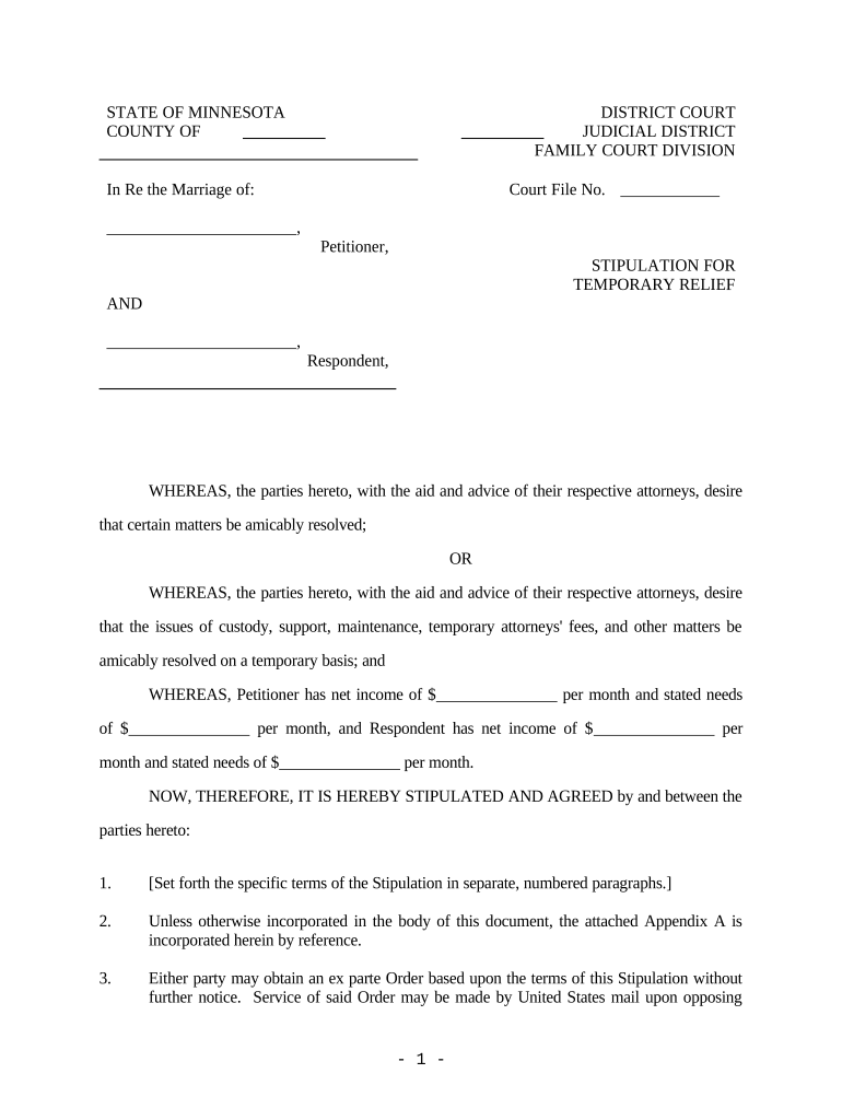 Mn Custody Child  Form