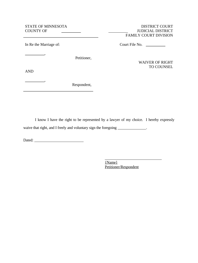 Mn Waiver  Form