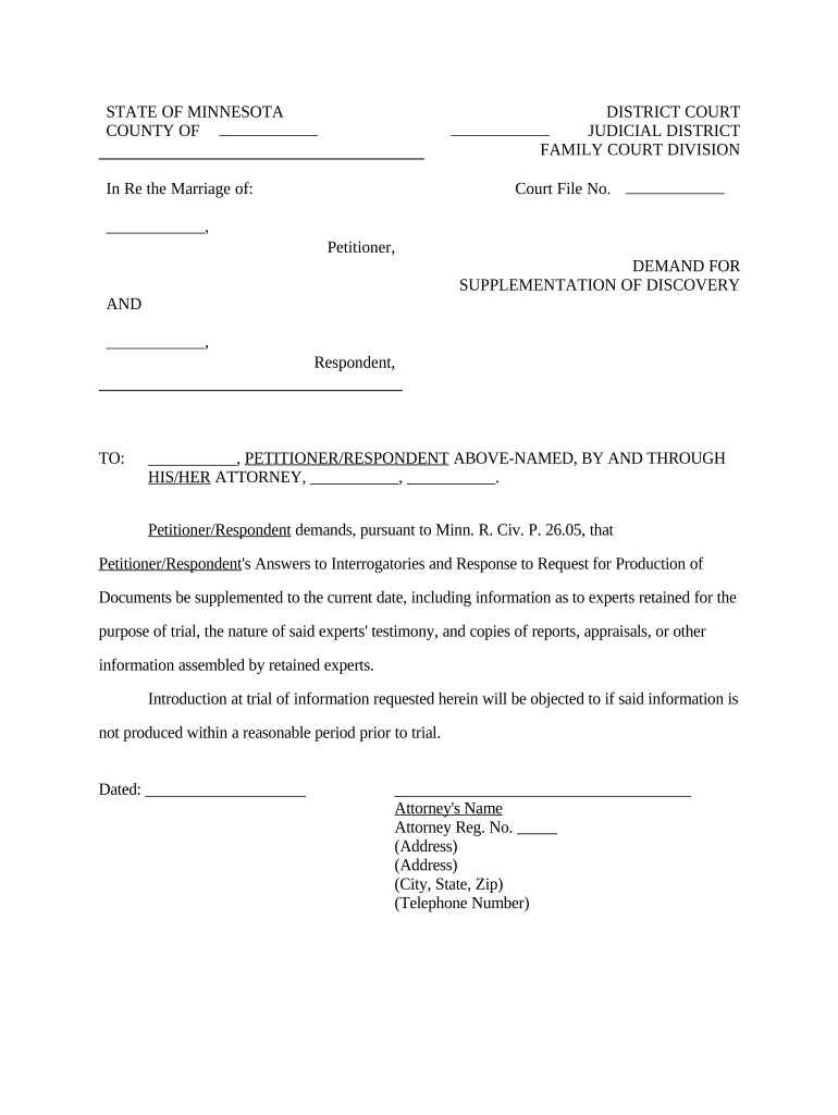 Discovery Demand  Form