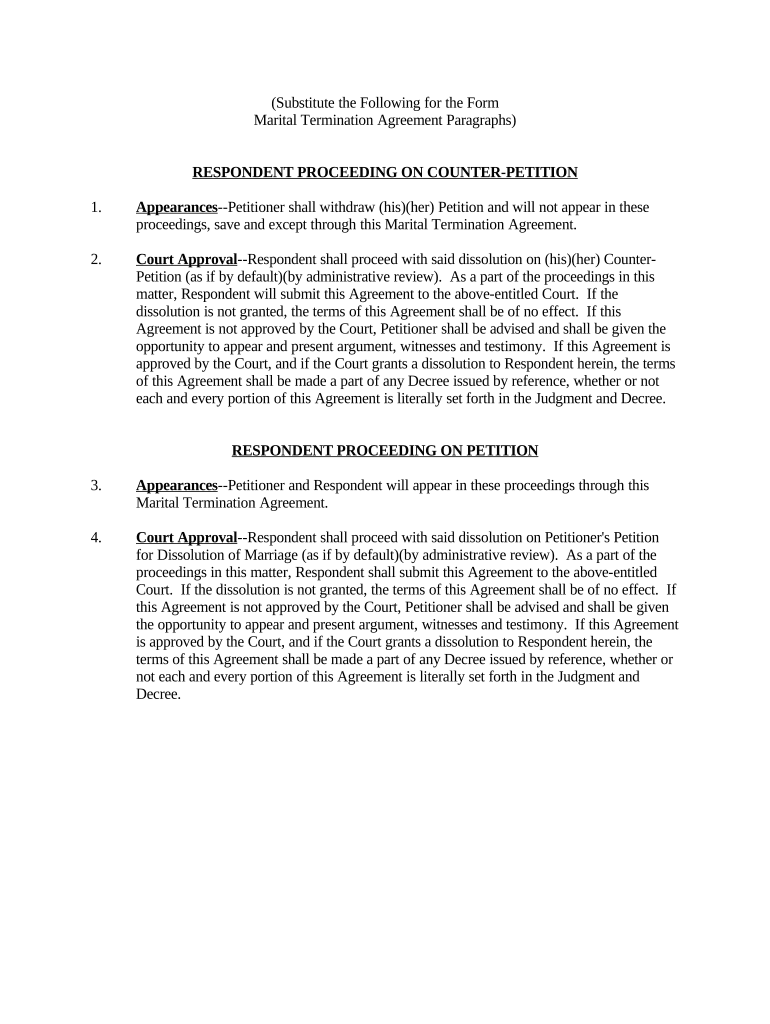 Clauses Dissolution  Form