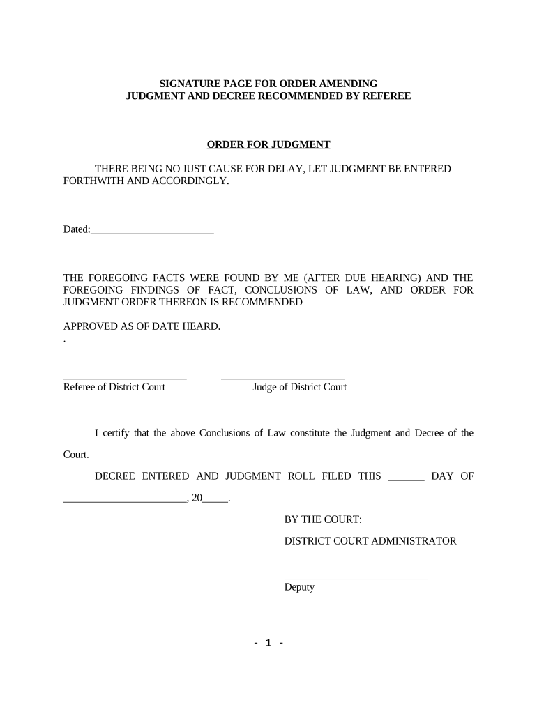 Mn Court Order  Form