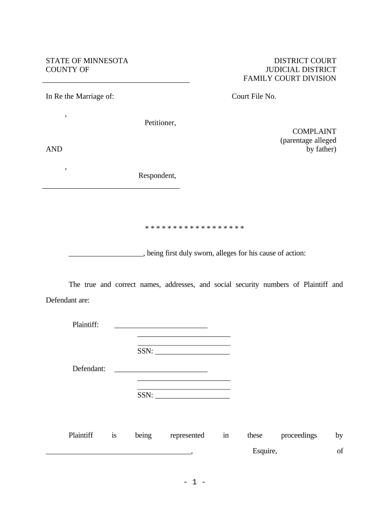 Minnesota Complaint  Form