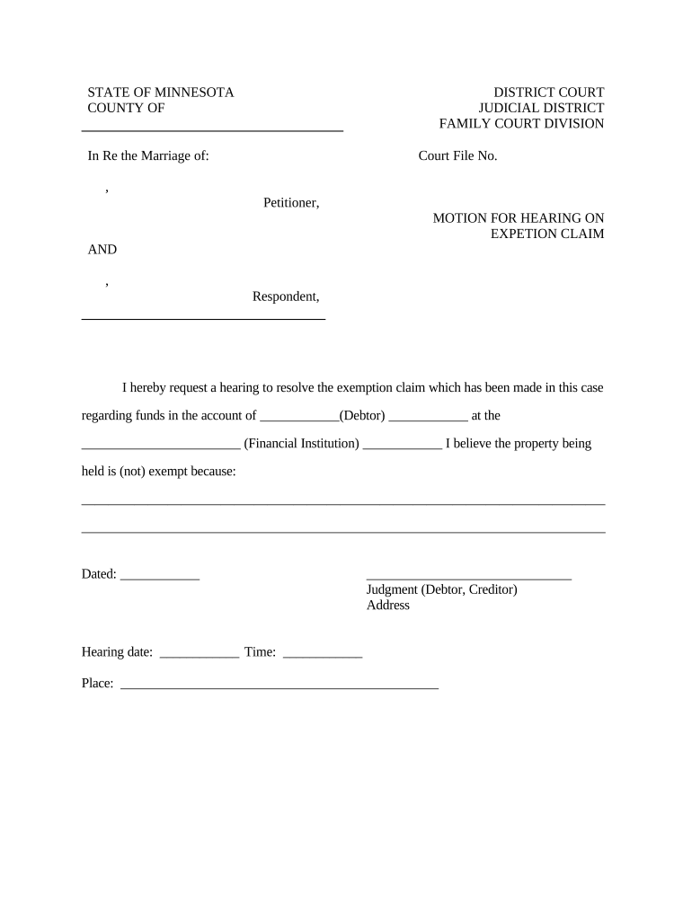 Hearing Exemption  Form