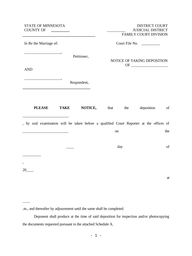 Minnesota Disposition  Form