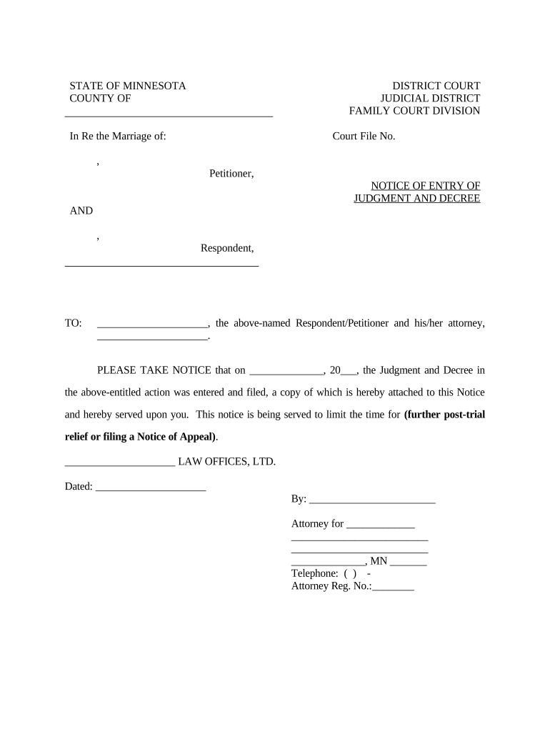 Notice Entry Sample  Form