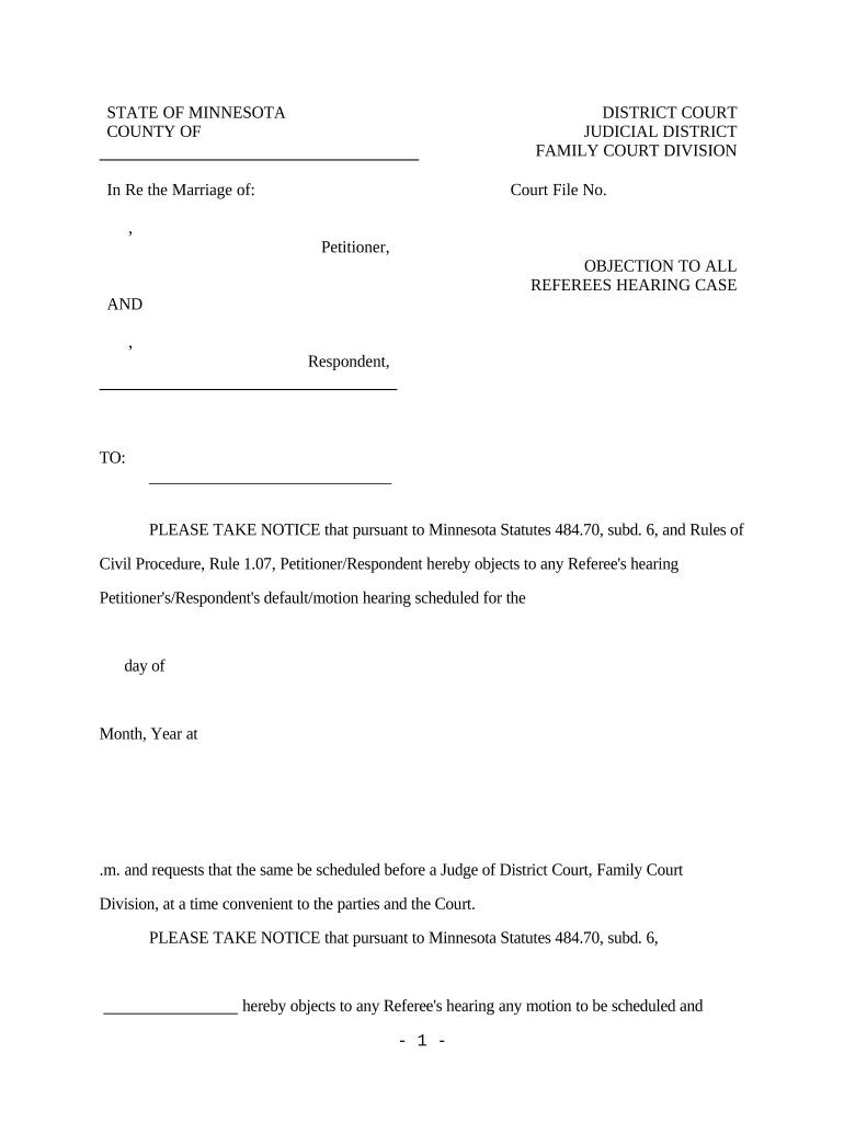 Objection Case  Form