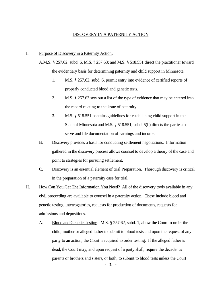 Paternity Action  Form