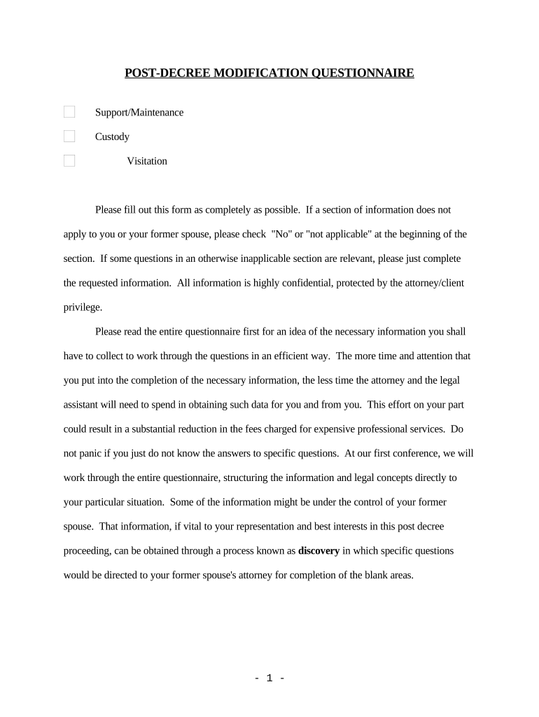 Minnesota Modification  Form