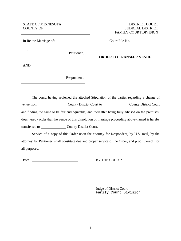 Mn Order Stipulation  Form