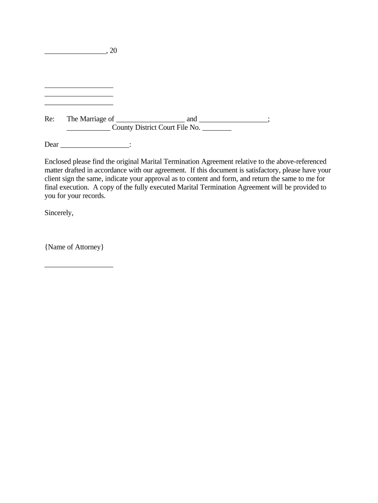 Attorney Termination Letter PDF  Form