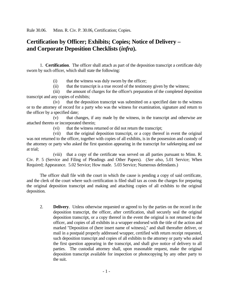 Minnesota Corporate  Form