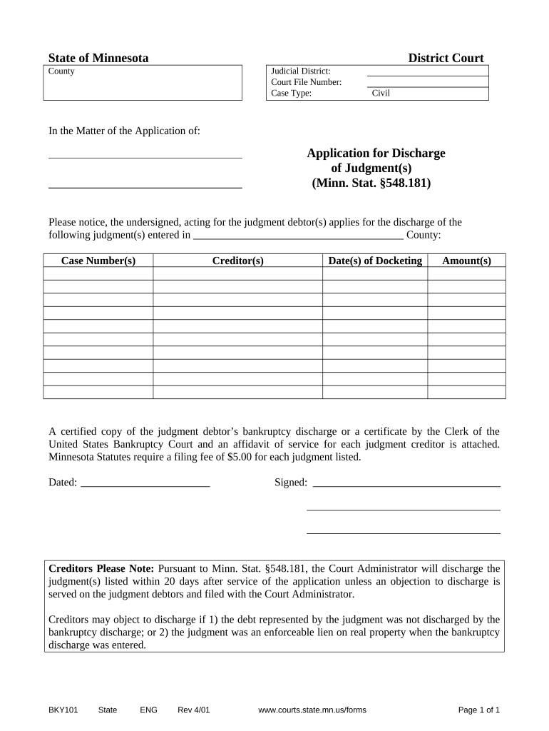Mn Discharge  Form