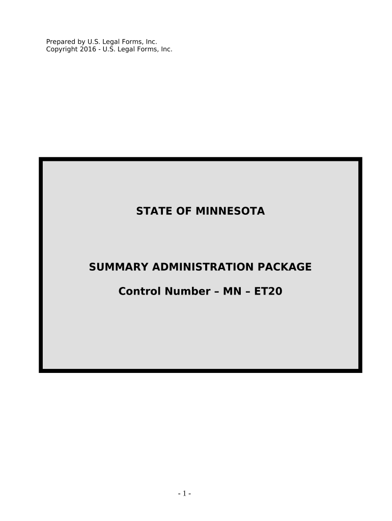 Fill and Sign the Mn Summary Form