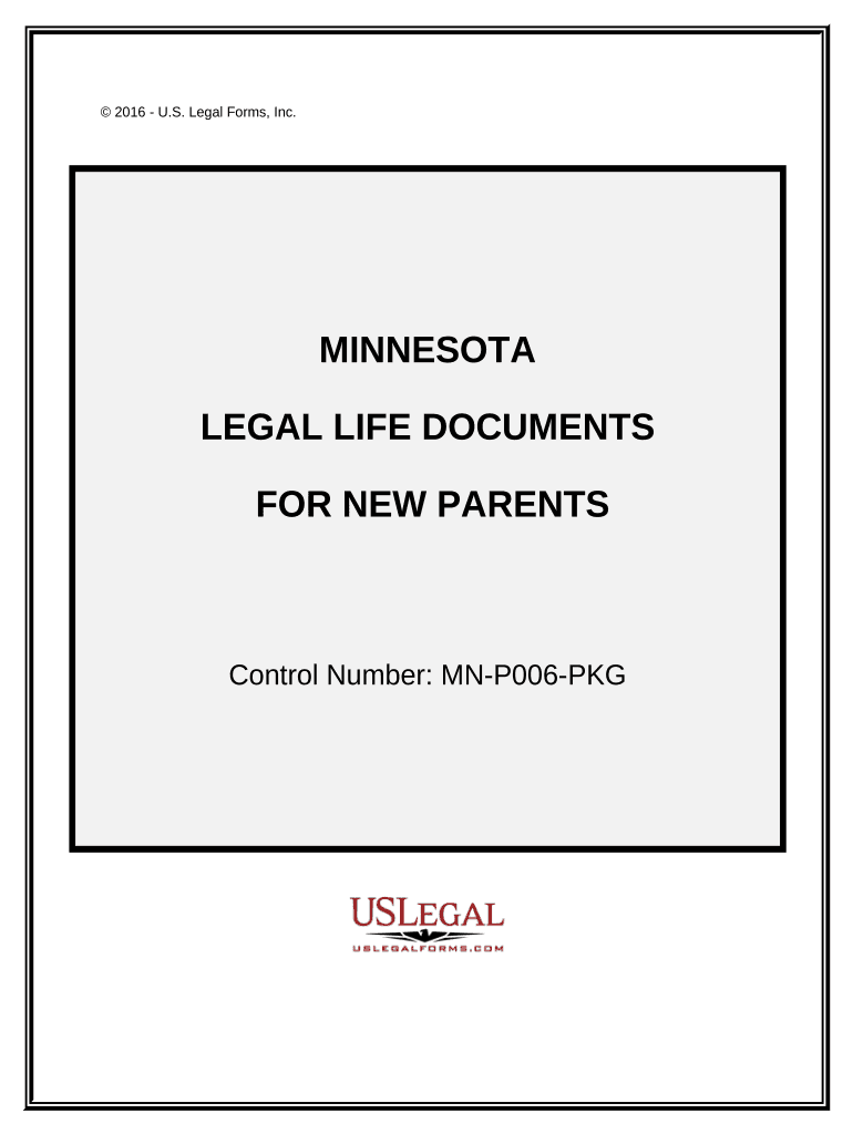 Essential Legal Life Documents for New Parents Minnesota  Form