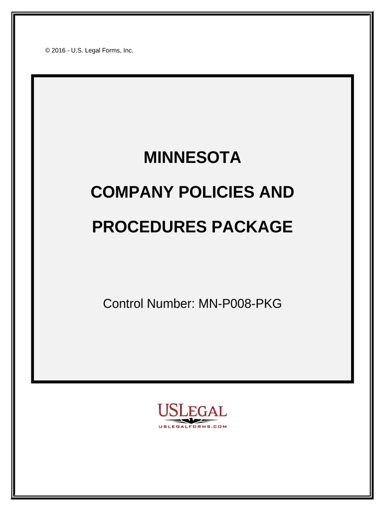 Company Employment Policies and Procedures Package Minnesota  Form