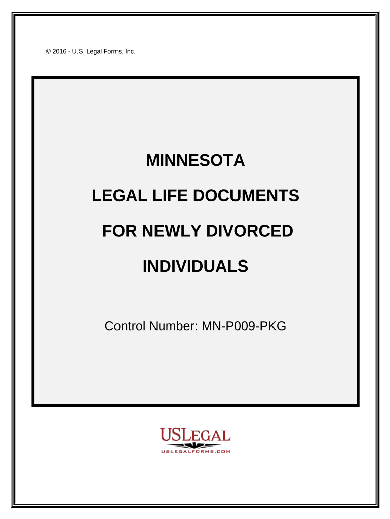 Newly Divorced Individuals Package Minnesota  Form