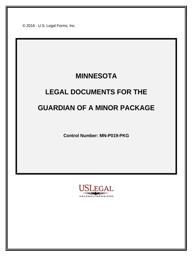 Legal Documents for the Guardian of a Minor Package Minnesota  Form