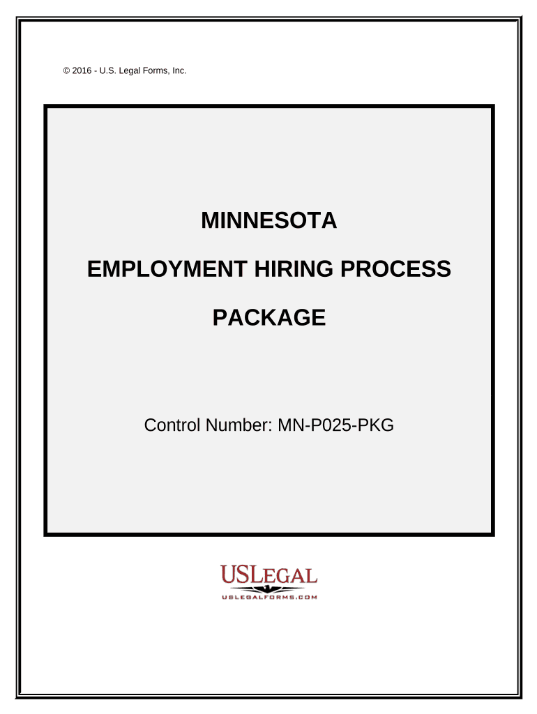 Employment Hiring Process Package Minnesota  Form