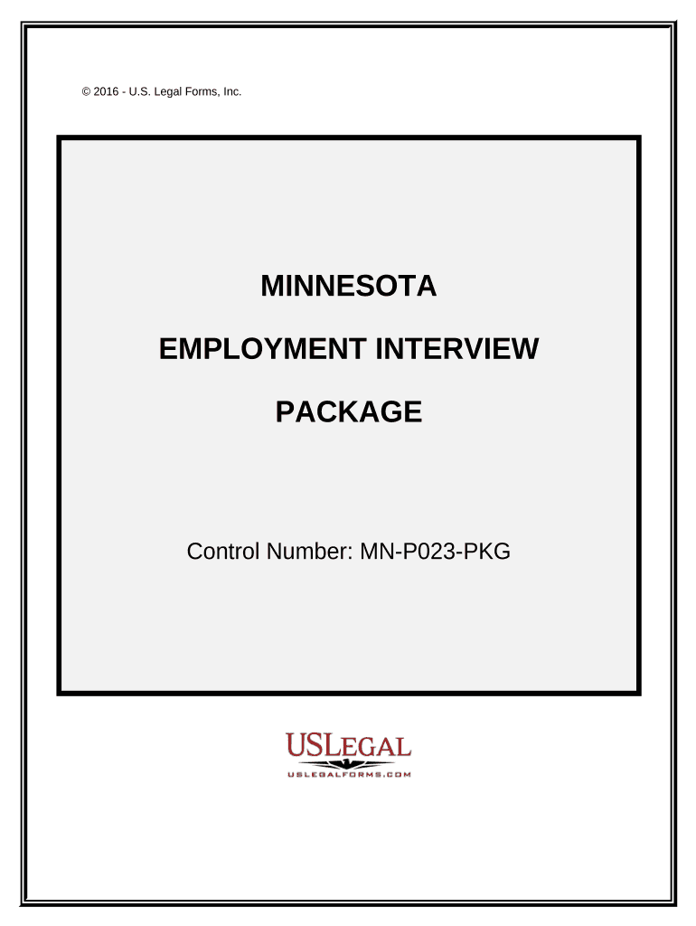 Employment Interview Package Minnesota  Form