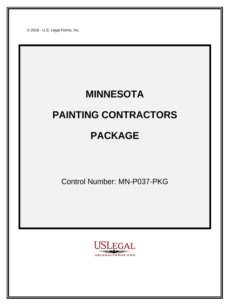 Painting Contractor Package Minnesota  Form
