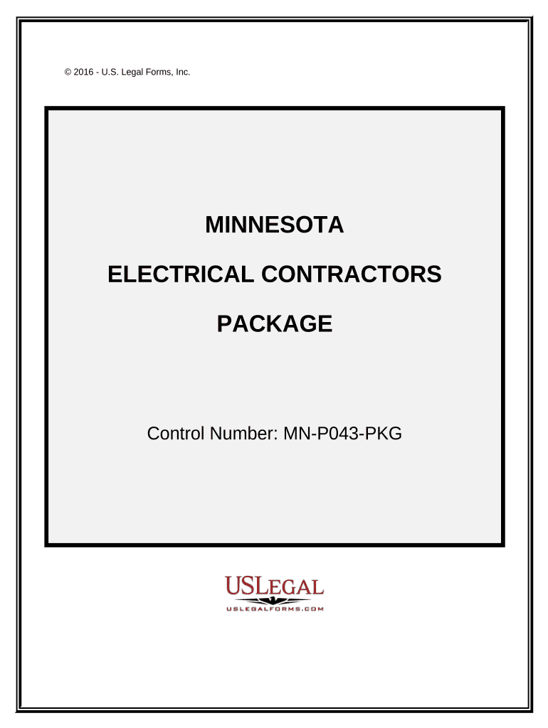 Electrical Contractor Package Minnesota  Form
