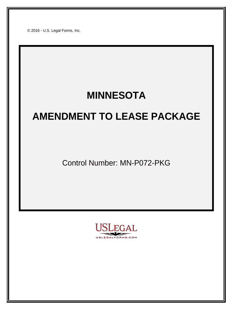 Amendment of Lease Package Minnesota  Form